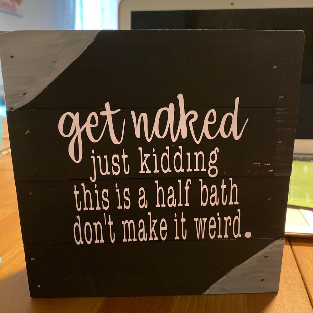 Half bath sign